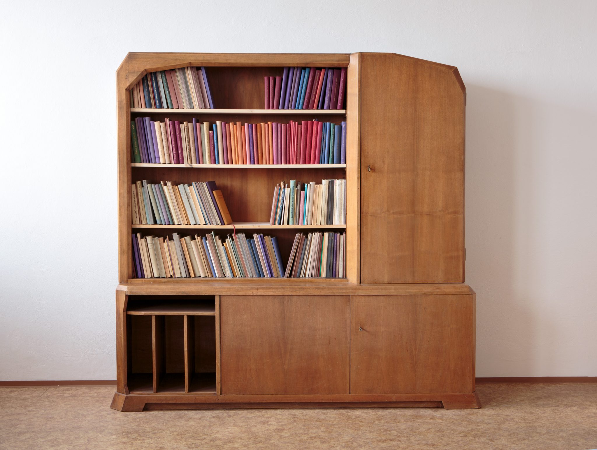 Felix Kayser - Bookcase II., Material: wooden veneer, Period: anthroposophical style