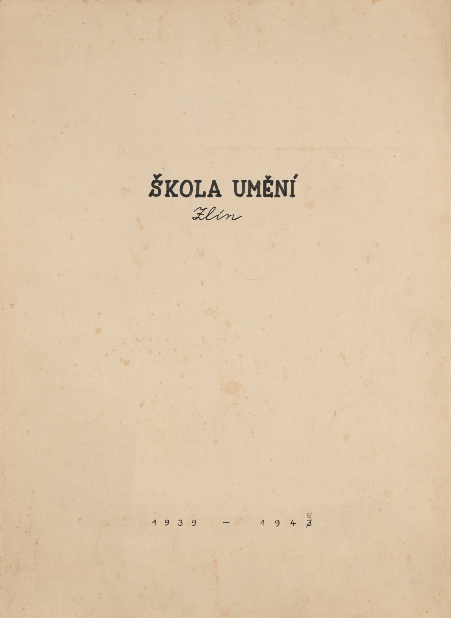School of Arts Zlín Album - Provenance: Estate of Otakar Hudeček, Czechia